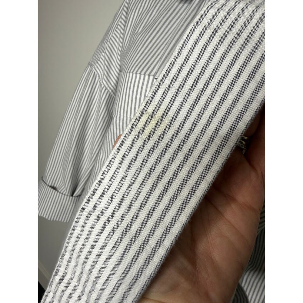 Everlane Organic Cotton Striped Oxford Dress Belted Size L - Picture 7 of 7